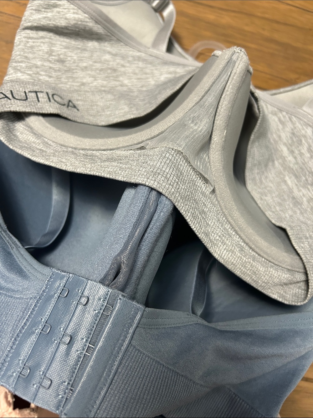 Nautica 3-Pack T-shirt Bras in Blush, Grey and Slate Blue - Picture 6 of 8